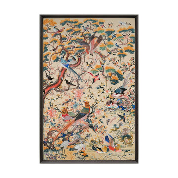 Auspicious Phoenix‑Vertical Suzhou Embroidery Bird Wall Decor