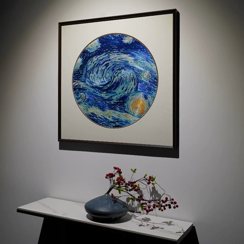 Starry‑Night Dream‑Square Framed Wall Piece