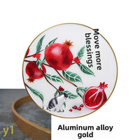 Pomegranate Blessing‑Round Framed Wall Decor