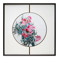 Handmade Su Embroidery - Peony Triptych