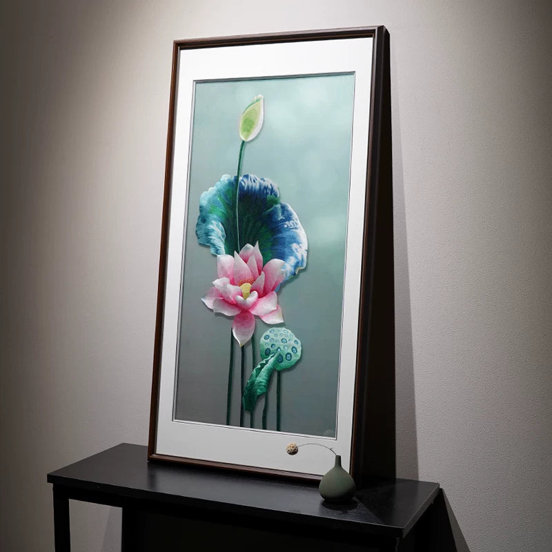 Harmony Blessing‑Vertical Lotus Wall Decor