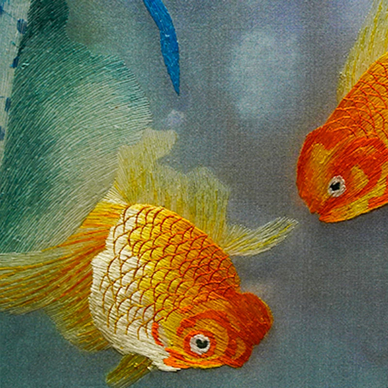 3‑Panel Suzhou Embroidery Wall Decor