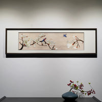 Magnolia Blessing‑Long Suzhou Embroidery Bird Wall Decor