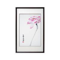 Elegant Lotus Charm‑3‑Panel Ink‑Style Wall Decor