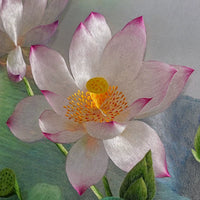 Handmade Suzhou Embroidery Round Lotus Wall Art,