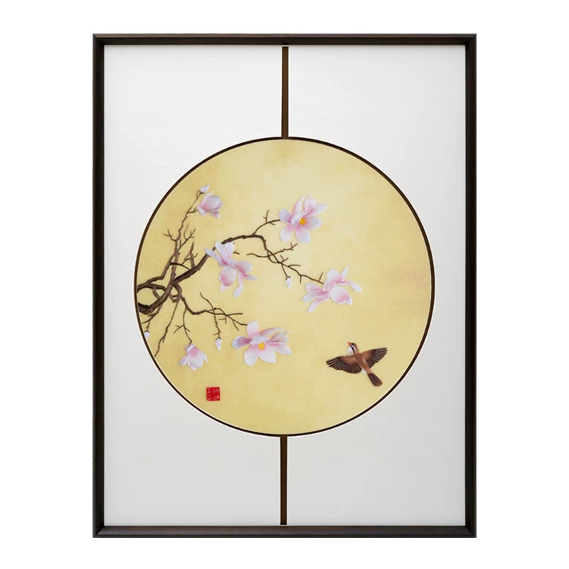 Magnolia Bird 3-Panel Wall Art