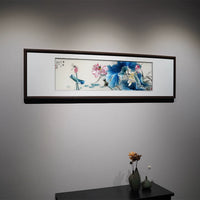 Silk Embroidery Chinese Lotus Flower Wall Decor