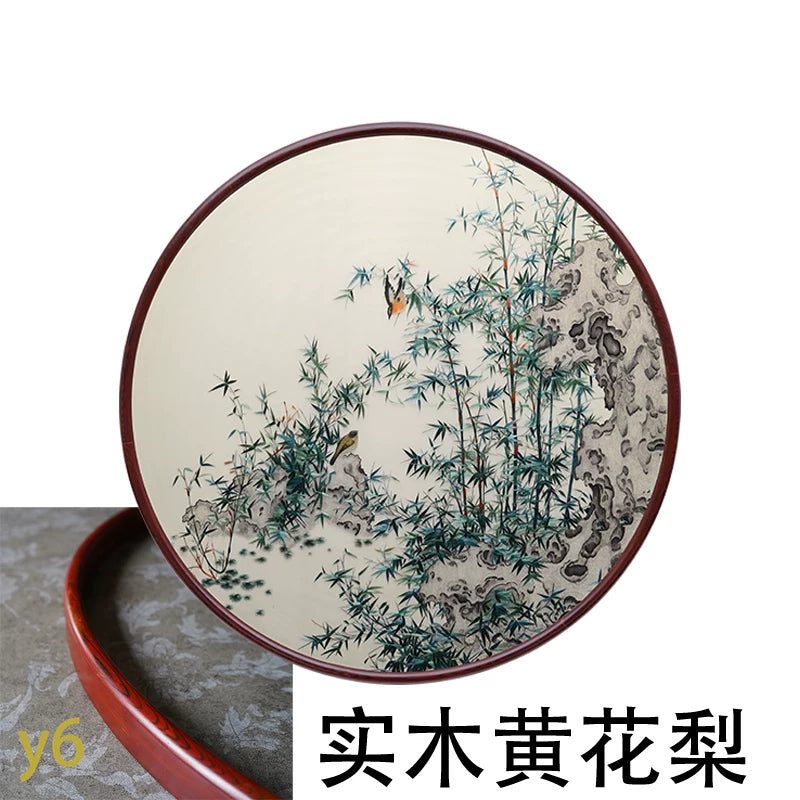 Bamboo Peace-Round Framed Wall Decor