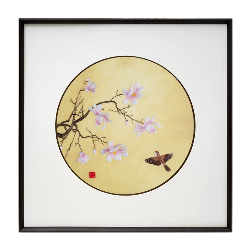 Magnolia Bird 3-Panel Wall Art