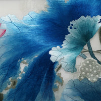 Silk Embroidery Chinese Lotus Flower Wall Decor