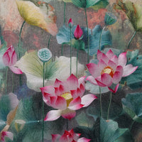 Watercolor Lotus Painting Decor