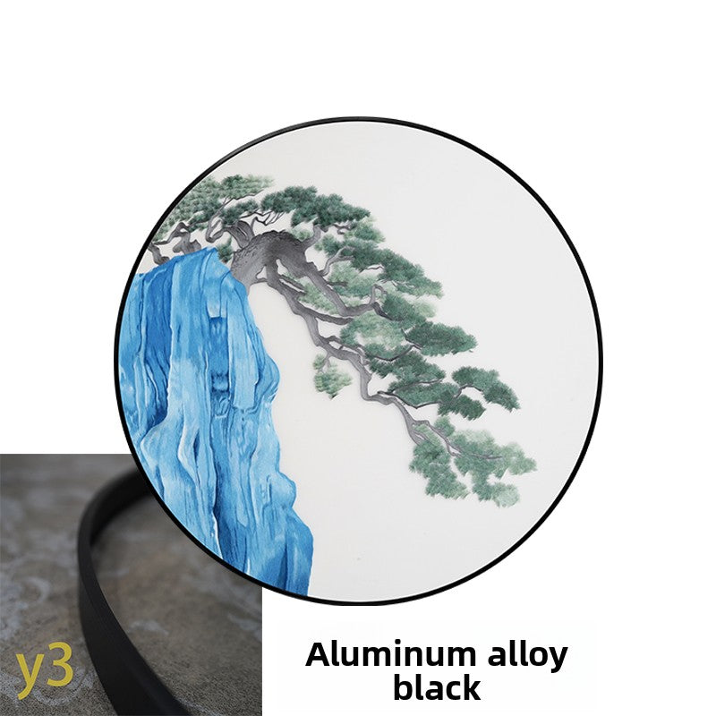 Evergreen Pine‑Round Framed Wall Decor