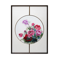 Handmade Su Embroidery - Peony Triptych