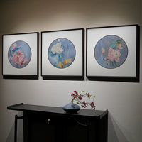 3‑Panel Suzhou Embroidery Wall Decor
