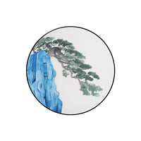Evergreen Pine‑Round Framed Wall Decor