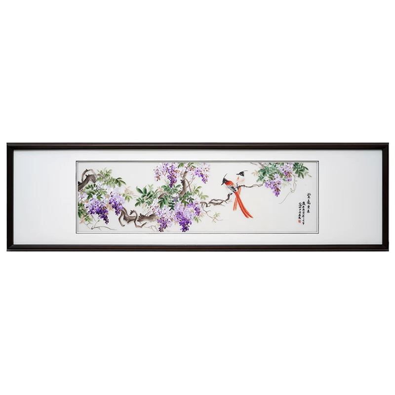 Purple Auspice-Long Wisteria Bird Wall Decor