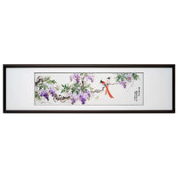 Purple Auspice-Long Wisteria Bird Wall Decor