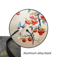 Round-Framed Suzhou Embroidery Persimmon Wall Hanging, Auspicious Chinese Art